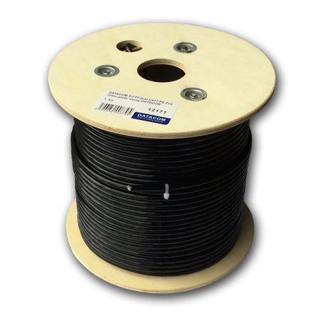 DATACOM S/FTP drát CAT7 PE,Fca 100m, plášť černý OUTDOOR, 12171