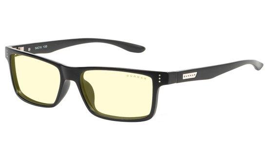 GUNNAR kancelářské dioptrické brýle VERTEX READER / obroučky v barvě ONYX / jantarová skla / dioptrie +2,0, VER-00101-2.0