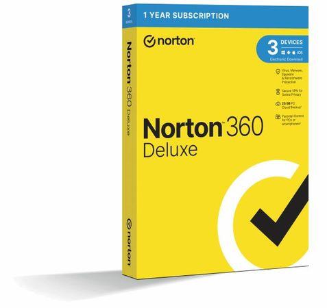 NORTON 360 DELUXE 25GB CZ 1uživatel pro 3 zařízení na 12 měsíců_Box, 21416704