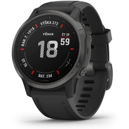 Garmin Fenix 6S Pro Sapphire (mapy/hudba) šedé/černý řemínek - 010-02159-94
