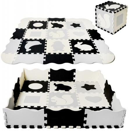 TULIMI Dětské pěnové puzzle 120x120cm, hrací deka, podložka na zem XXL - zvířátka, 34 dílů - 95518701