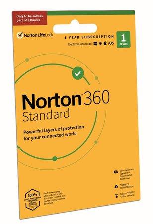 Lenovo PROMO - NORTON 360 STANDARD 10GB +VPN 1 uživatel pro 1 zařízení na 1rok - Karta Attached, 21409391
