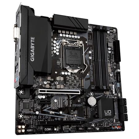 GIGABYTE Z590M LGA1200 DDR4 6xSATA 2xM.2 ATX MB, Z590M