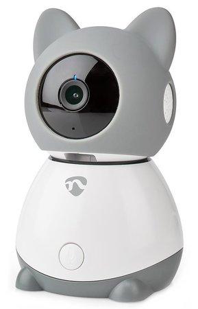 NEDIS IP kamera/ Wi-Fi/ 1080p/ Micro SD/ Cloud/ snímač pohybu/ náklon/ noční vidění/ Android/ iOS/ šedo-bílá, WIFICI30CGY