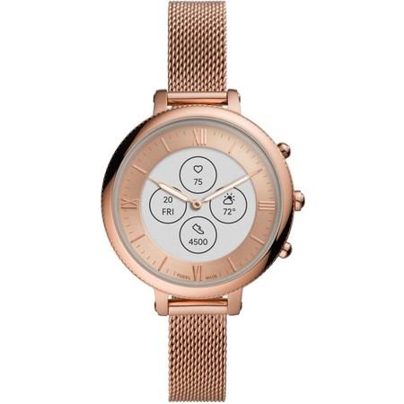 Chytré hodinky Fossil FTW7039 Monroe Hybrid HR 38mm - růžové zlato