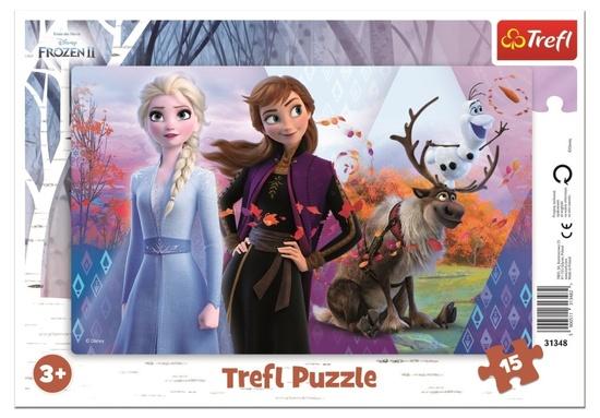 TREFL Puzzle Ledové království 2: Magický svět Anny a Elsy 15 dílků - 31348