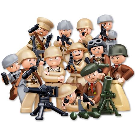 SLUBAN stavebnice WWII Minifigurky 1 (kompatibilní s LEGO) - M38-B0582C