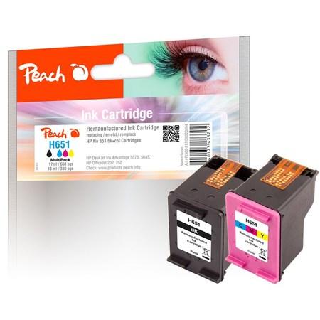 PEACH kompatibilní cartridge HP No 651 MultiPack, black, color - 320094