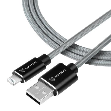 Tactical Fast Rope Aramid Cable USB-A/Lightning MFI 0,3m šedý