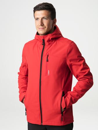 Loap LECAR pánská softshell bunda červená | černá, XL