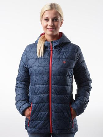 Loap IRELA dámská zimní bunda do města modrá celopotisk | červená, S - CLW20126I38YH-S