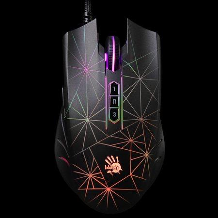 A4tech BLOODY P81S, herní myš, RGB podsvícení, ANIMATION GAMING, 8000DPI, USB, STARLIGHT, Core 3 - P81S STARLIGHT