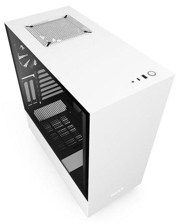 NZXT skříň H510i / ATX / průhledná bočnice / USB 3.0 / USB-C 3.1 / RGB LED / Smart case s intel. funkcemi / bílá - CA-H510I-W1