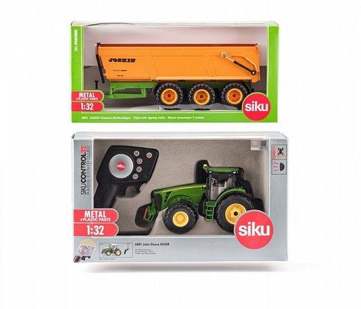 Hračka Siku Control - limitovaná edice traktor John Deere + vlek JOSKIN 1:32  - 104368812892