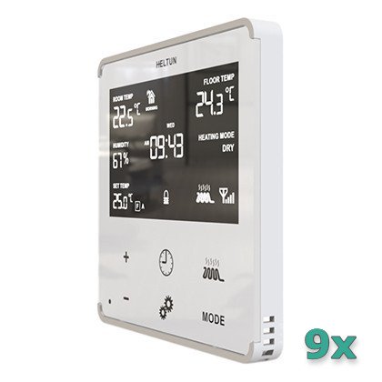 HELTUN Fan Coil Thermostat (HE-FT01-WWM), Z-Wave termostat pro fan coil systémy, Bílý