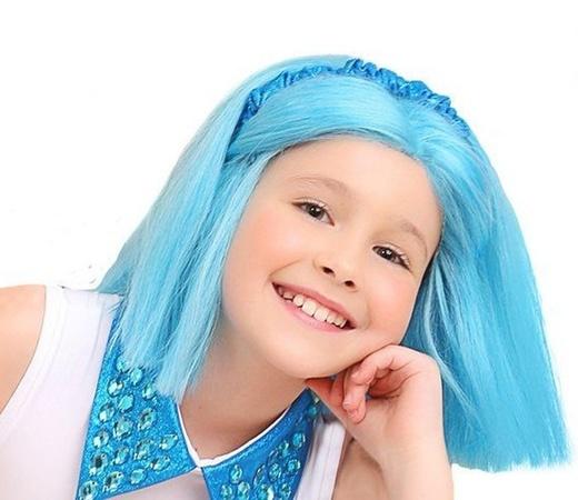 Paruka Lollipopz modrá