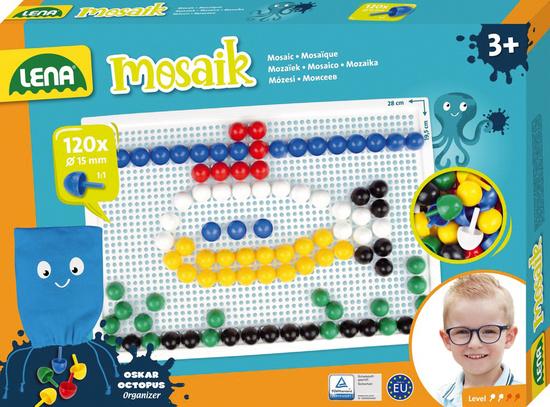 Lena Mozaika velká hladká 120 velkých dílků - LEN35629