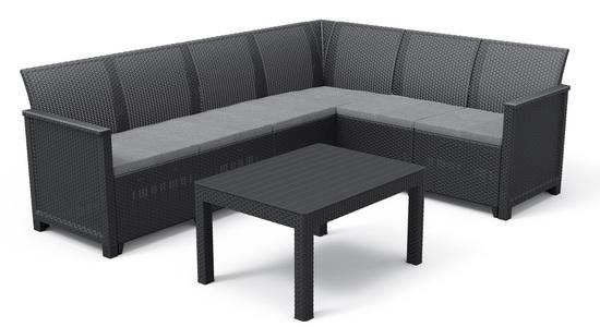 Keter EMMA 6 SEATERS CORNER + ORLANDO TABLE