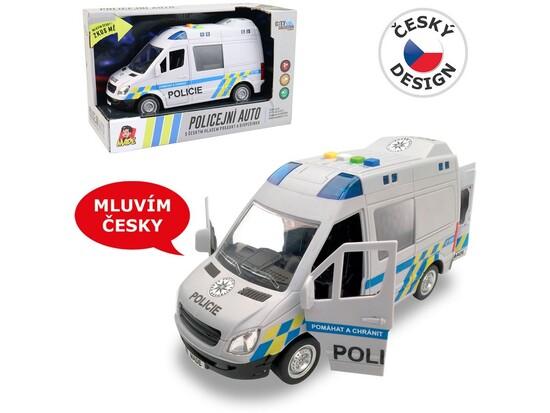 Made Auto policejní dodávka na setrvačník se zvukem - 03794