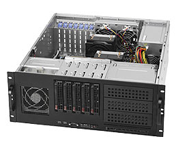 SUPERMICRO 4U 5x 3,5" HS SAS/SATA, 3x 5,25", 668W (80PLUS Platinum), CSE-842TQC-668B