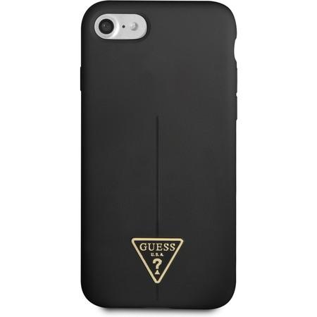 GUHCI8SLTGK Guess Silicone Line Triangle Zadní Kryt pro iPhone 7/8/SE 2020 Black