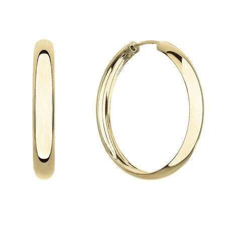 Evolution Group Pozlacené náušnice velké široké kruhy 61011