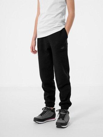 4F Dívčí tepláky deep black 140 - HJZ22-JSPDD002-20S-140