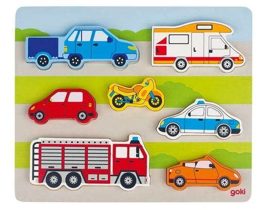 GOKI Dřevěná vkládačka Dopravní prostředky - 57517