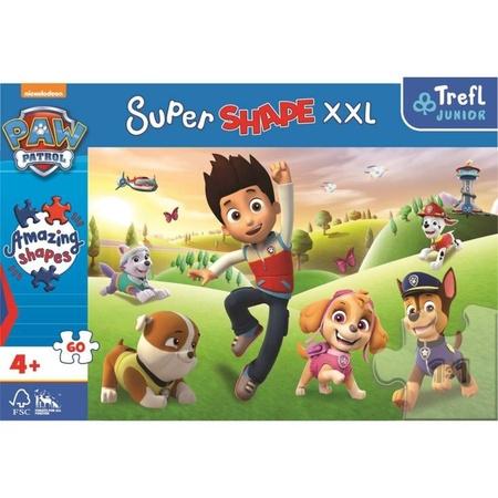 TREFL Puzzle Super Shape XXL Tlapková patrola: Usměvaví pejsci 60 dílků - 50009