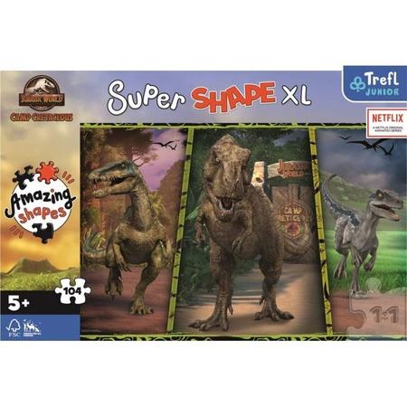 TREFL Puzzle Super Shape XL Jurský svět: Křídový kemp 104 dílků - 50020
