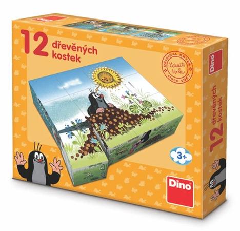 DINO Obrázkové kostky Krtkův rok, 12 kostek - 641303