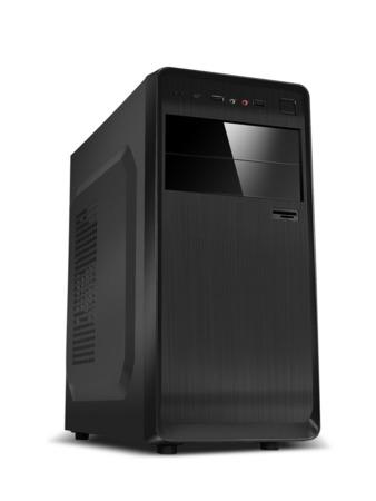 CRONO skříň Middle Tower DW602/ bez zdroje/ bez ventilátorů/ 2x USB 1.1/ černý - DW602