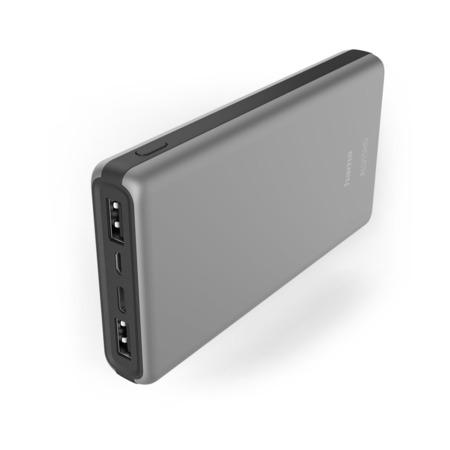 Hama ALU15HD, powerbanka, 15000 mAh, 3 výstupy: 1x USB-C, 2x USB-A, hliníkové provedení, stříbrná - 201656