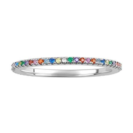 Silvego Stříbrný prsten Vally s barevnými Brilliance Zirconia velikost obvod 53 mm - DCC21092R-obvod 53 mm