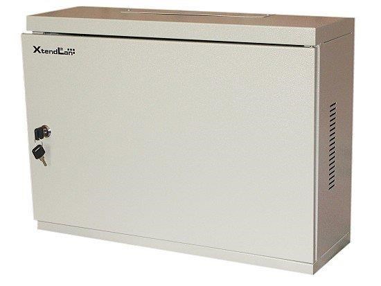 XtendLan 19" nástěnný vertikální rozvaděč 2U, šířka 540mm, hloubka 120mm, plné dveře, šedý - WER-541235U2-GR
