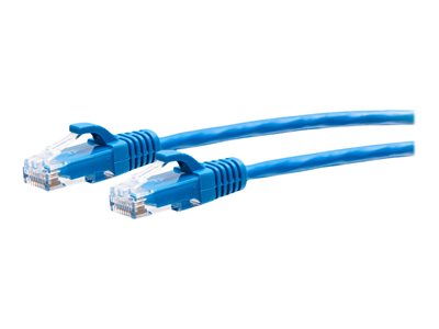 C2G 6ft (1.8m) Cat6a Snagless Unshielded (UTP) Slim Ethernet Network Patch Cable - Blue - Patch kabel - RJ-45 (M) do RJ-45 (M) - 1.8 m - 4.8 mm - UTP - CAT 6a - lisovaný, provedení bez hrbolků - modrá - C2G30130