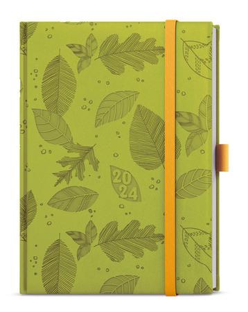 Denní diář 2024 Adam Vivella extra B6 zelená Listy