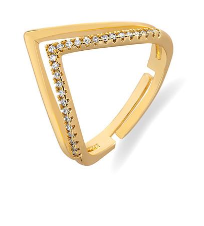 Troli Půvabný pozlacený otevřený prsten VKJ110G