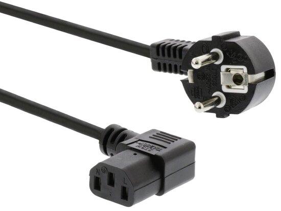 PremiumCord napájecí kabel 240V, délka 2m CEE7 pravoúhlý/IEC C13 pravoúhlý - kpsp2-90