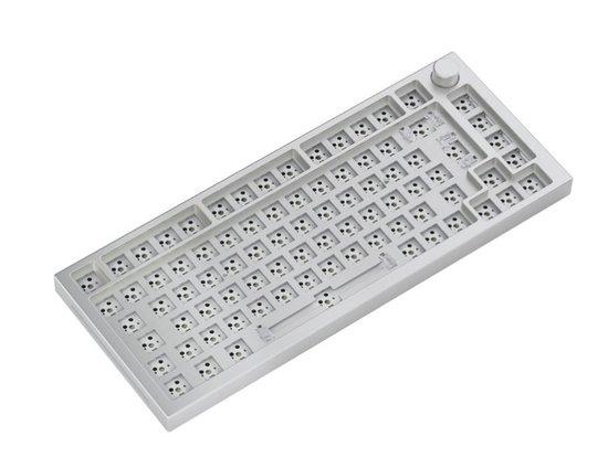 Glorious GMMK Pro White Ice 75% TKL - Barebone, ISO-Layout, stříbrný - GLO-GMMK-P75-RGB-ISO-W