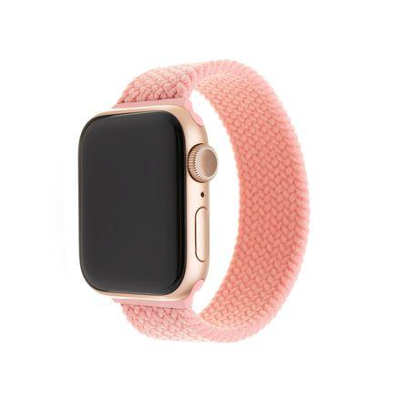 Elastický nylonový řemínek FIXED Nylon Strap pro Apple Watch 38/40/41mm, velikost L, růžový - FIXENST-436-L-PI