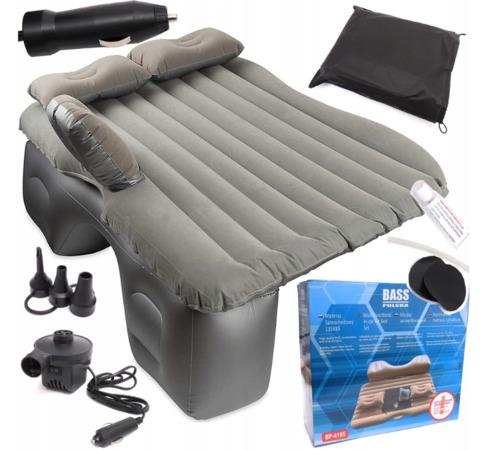 BASS Nafukovací matrace do auta 135 x 80 cm šedá - BP-4195-gray