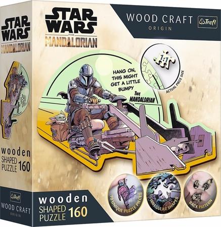 TREFL Wood Craft Origin puzzle The Mandalorian: Setkání 160 dílků - 20187