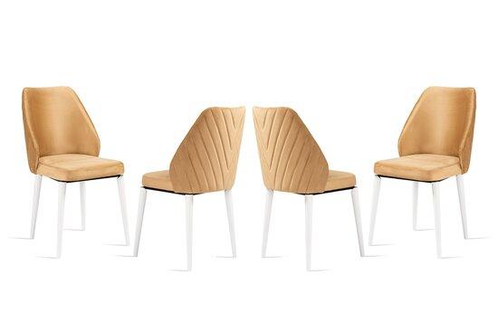 Hanah Home Chair Set (4 Pieces) Ihlamur Moonstone - Brown - 646LCN1214