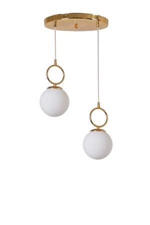 Opviq Chandelier Morino 2 Li Tepsili Gold Beyaz Camlı Sarkıt Gold
White - 846STL1823