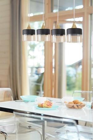 Opviq Chandelier Sahra 4 Lü Sıralı Gold Siyah Camlı Sarkıt Gold
Black - 846STL1794