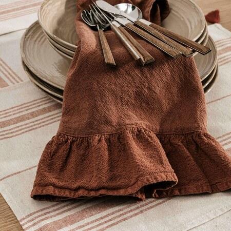 Hermia Kitchen Towel Set (2 Pieces) Heaven - Cinnamon - 219CFK1132
