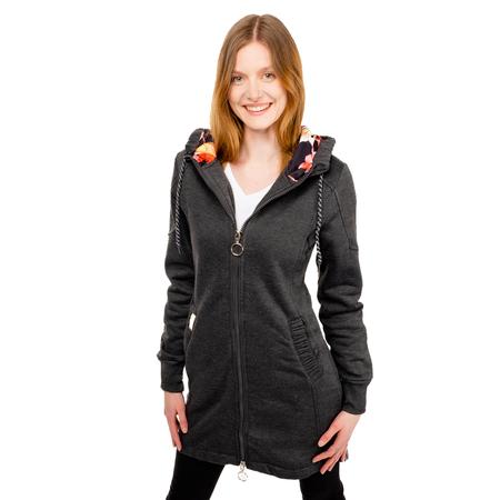 Glano Dámská prodloužená mikina - tmavě šedá Velikost: M, Antracitová - AMG-693_dark_grey_M