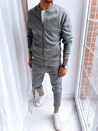 Dstreet Tmavě šedá zateplená pánská tepláková souprava AX0730 XL - 46510-9