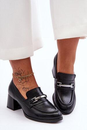 Kesi Pohodlné kožené lodičky černé Damira 37, Černá - 27100-21